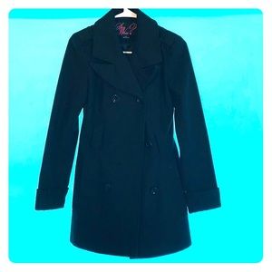 Black sexy sleek peacoat